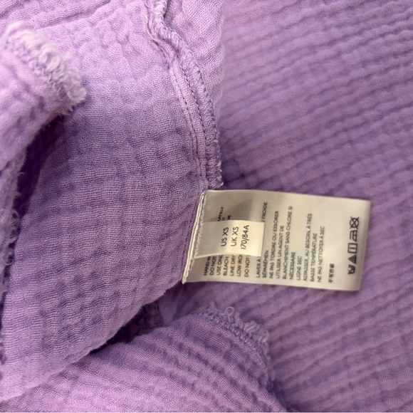 We The Free Lavender Cotton Button Up - Picture 3 of 4